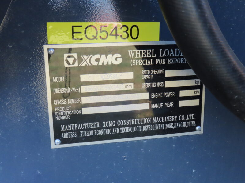XCMG XC958U Wheel Loader - Image 5