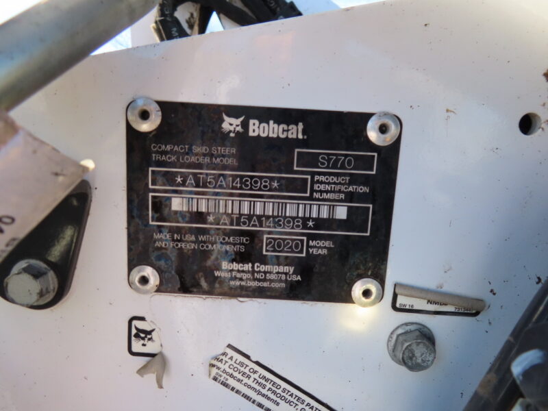 2020 Bobcat S770 Skid Steer Loader - Image 2