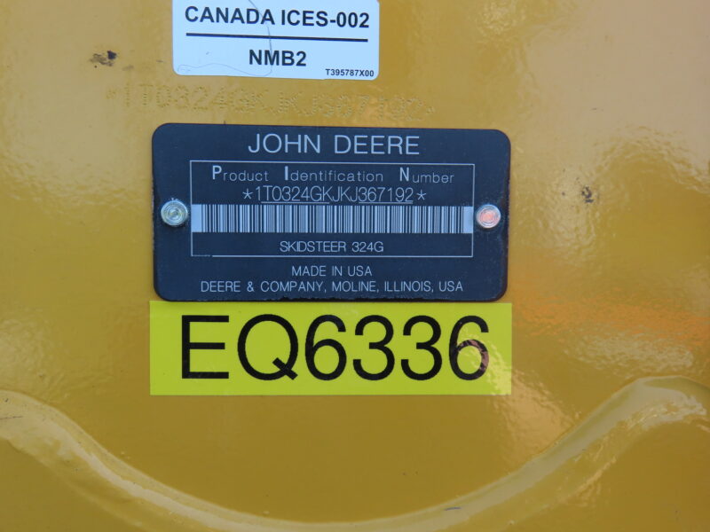 2019 John Deere 324G Skid Steer Loader - Image 10